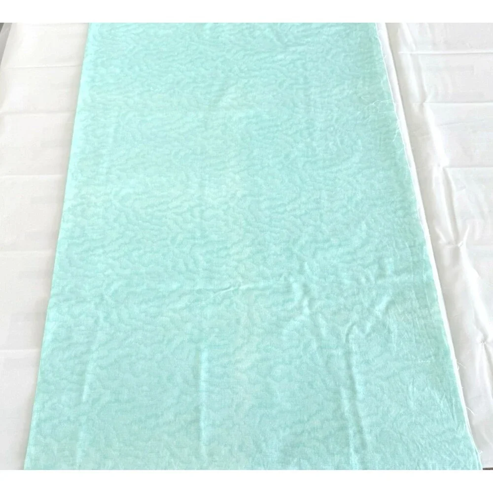 Aqua Tone on Tone Swirl Clouds Quilt Fabric Blender 100% Cotton Remnant 48 x 39W